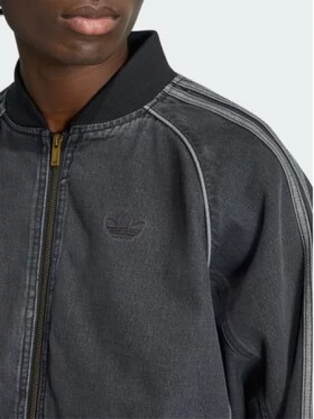 Adidas Jeans jakna Sst Denim Track Top siva