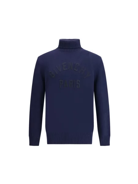 Sweter z golfem Givenchy niebieski