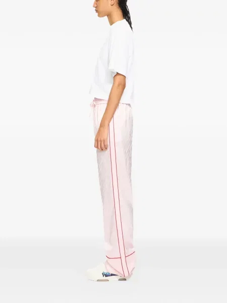 Pantaloni Off-white din satin alb