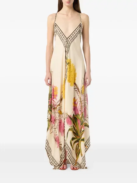 Rochie Blumarine cu model floral cu imagine cu decolteu în V