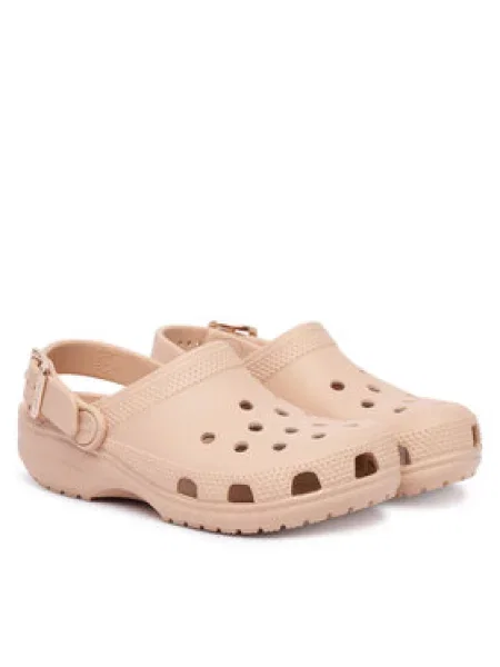 Dětské pantofle Crocs béžové