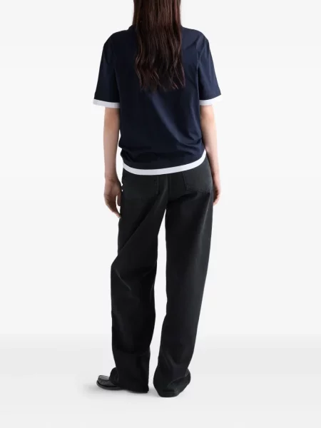 Tricou Prada cu autograf albastru