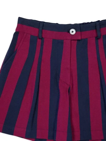 Pantaloni scurți Paula cu dungi plisate violet