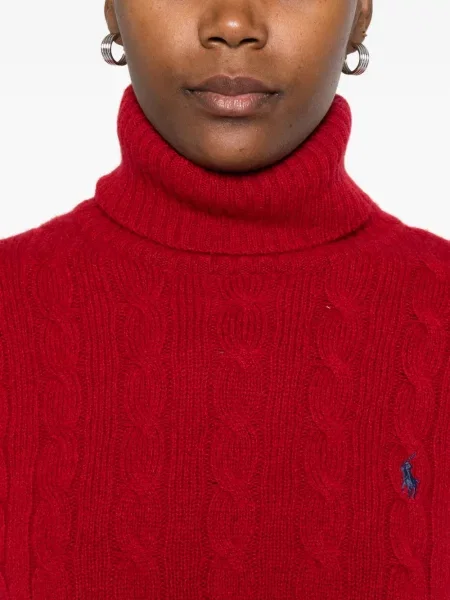 Cămașă Polo Ralph Lauren de lână cu glugă până la genunchi albastru