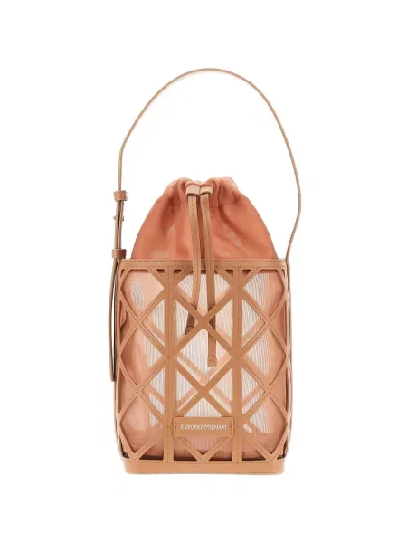 Geantă bucket Emporio Armani portocaliu