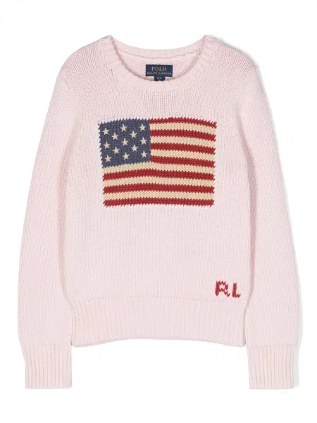 Sweter dziecięcy Polo Ralph Lauren różowy