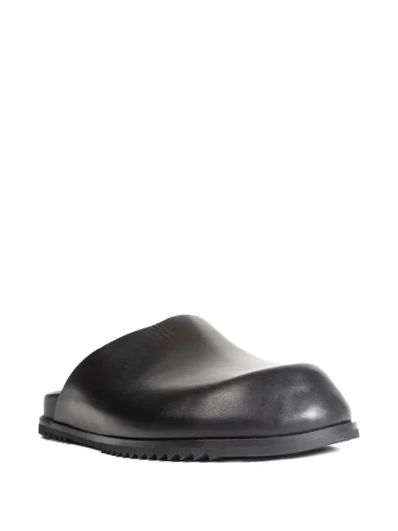 Papuci tip mules Rick Owens din piele fără toc negru