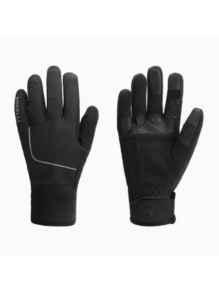 Cyklistické rukavice Rogelli Essential Winter Waterproop black černé