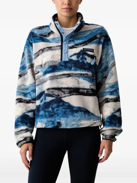 Hanorac din fleece Columbia din fleece cu imagine albastru