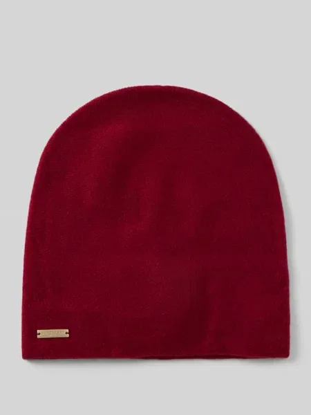Podwójnie dziana czapka beanie z czystego kaszmiru Seeberger