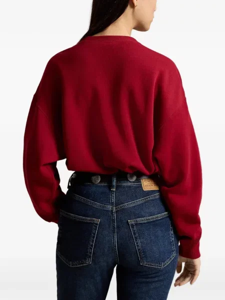 Scurt șapcă Polo Ralph Lauren cu broderie din jerseu maro