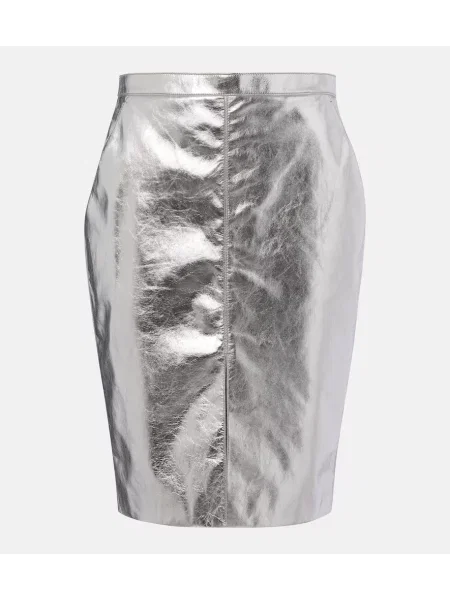 Fustă din piele Saint Laurent