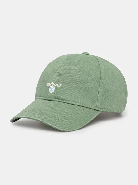 Czapka z daszkiem z czystej bawełny model CASCADE' Barbour zielona