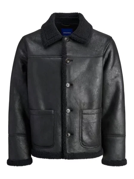 Bunda z imitace kůže Jack&Jones černá