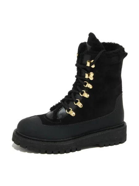 Buty do kostki Car Shoe z futerkiem czarne