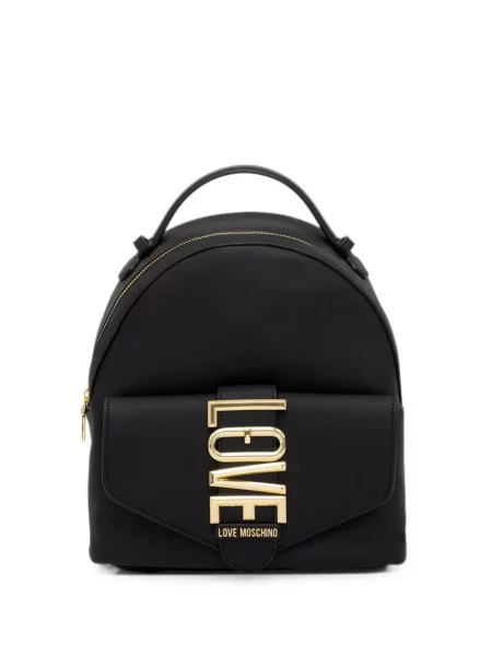 Rucsac Love Moschino cu cataramă cu autograf negru