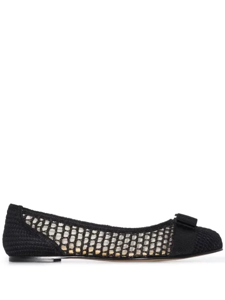 Balerini Ferragamo cu funde negru