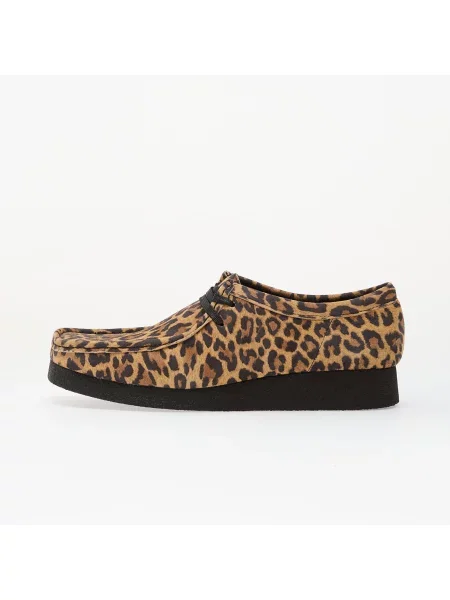 Semišové leopardí polobotky Clarks hnědé