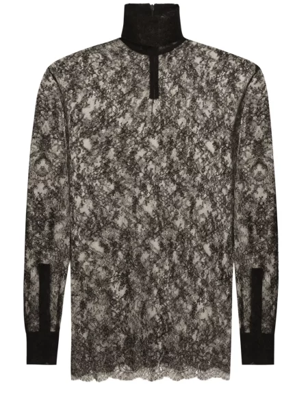 Krajková košile Dolce & Gabbana černá