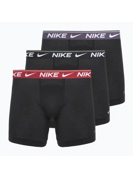 Boxeri pentru bărbați Nike Dri-FIT Ultra Comfort 3 pairs black/team crimson/dark raisin/black negru