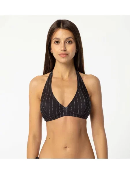 Top Aloha From Deer cu gât halter negru