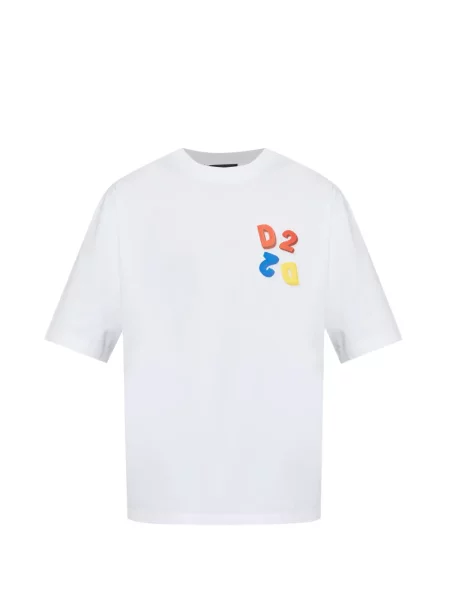 Tricou Dsquared2 cu autograf alb