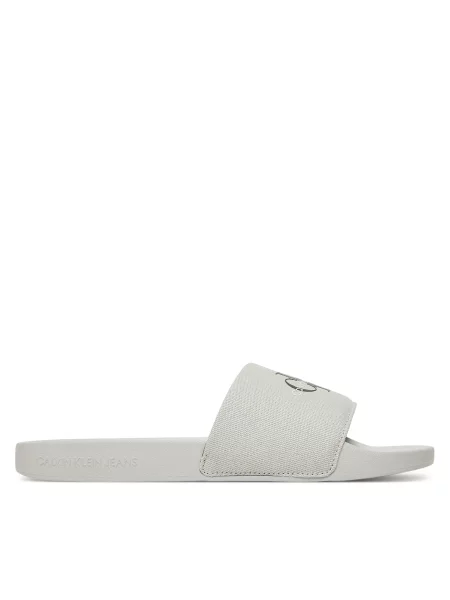 Natikači Calvin Klein Jeans Slide Monogram Cv siva