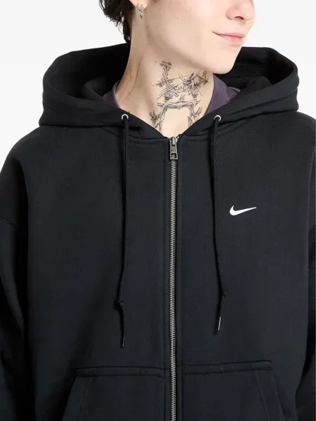 Top sport Nike din fleece plisat fără mâneci alb