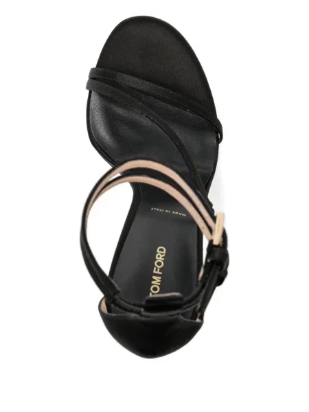 Sandale Tom Ford din satin negru