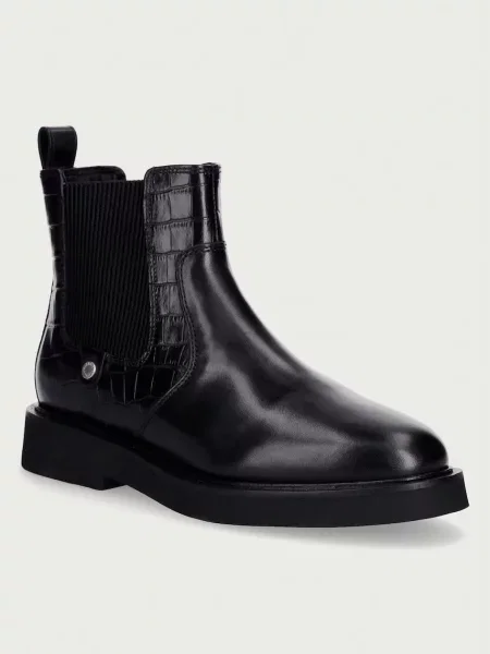 Barbour ghete scurte pentru femei din piele Delfina negru