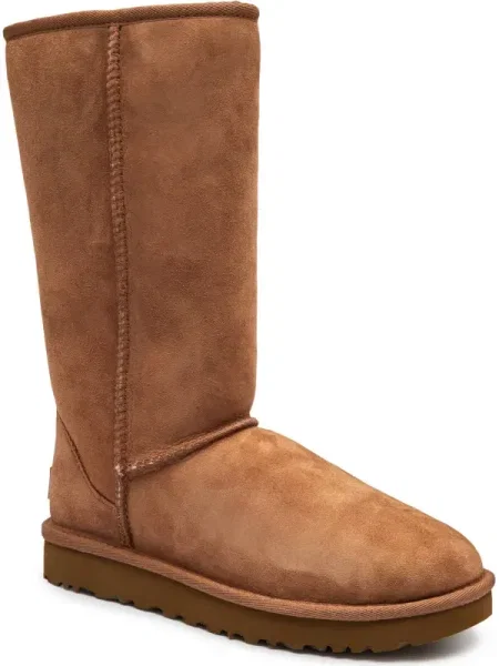 UGG Hótaposó CLASSIC TALL II | gyapjú | hasított bőr barna