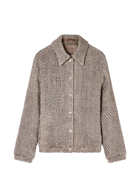 Geacă Giorgio Armani din piele de căprioară maro