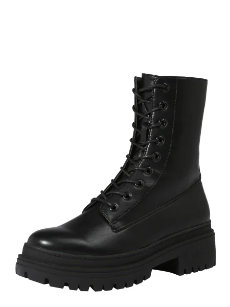 Gležnjarji About You z vezalkami črna