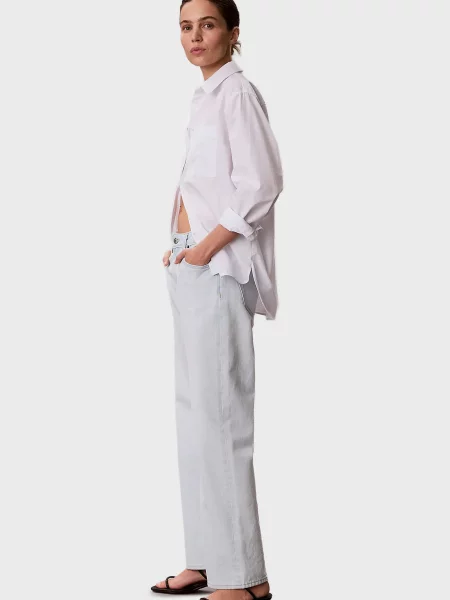 Прямі джинси Calvin Klein Jeans білі