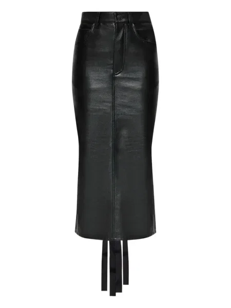 Fustă din piele Balenciaga negru