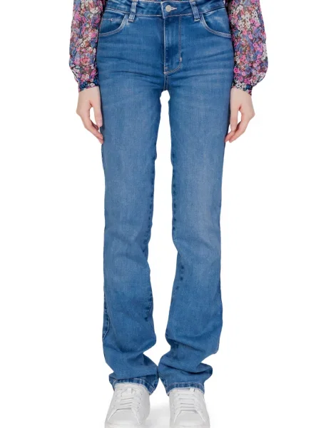 Blugi drepți Guess negru