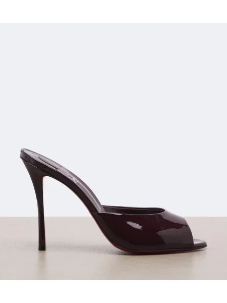 Kožené lakované mules Christian Louboutin