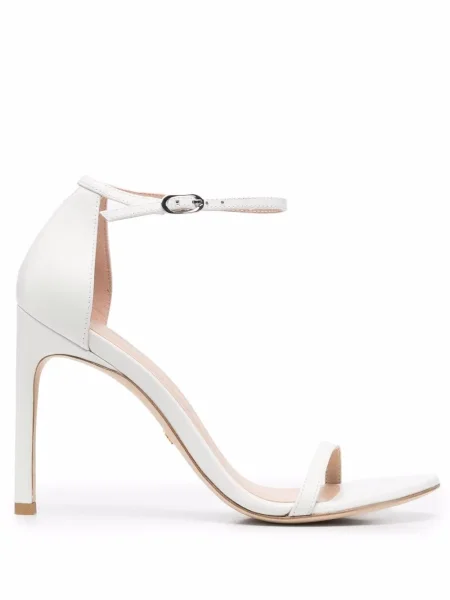 Sandale Stuart Weitzman din piele alb