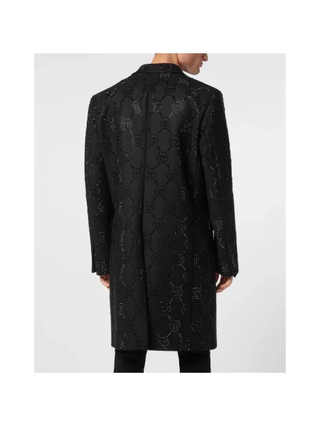 Płaszcz Philipp Plein wełniany czarny