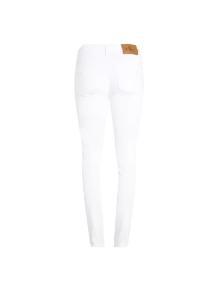 Skinny spodnie Calvin Klein białe
