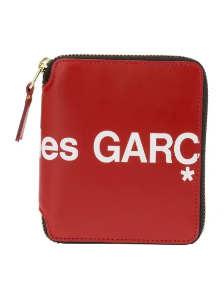 Portfel Comme Des Garcons z logo czerwony