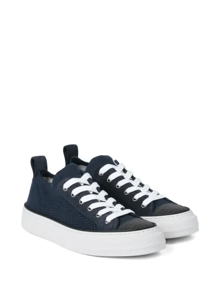 Sneakerși Brunello Cucinelli din piele de căprioară albastru
