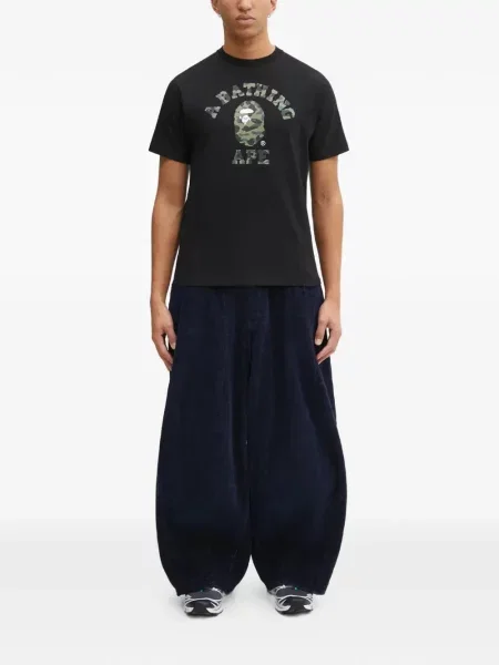 Tricou A Bathing Ape® cu imagine negru