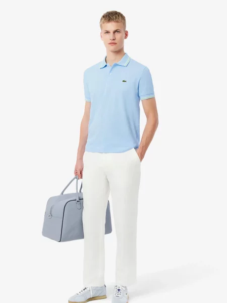 Поло Lacoste голубое