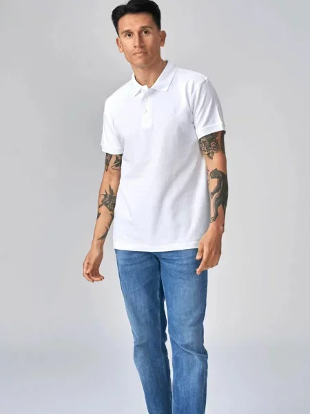 TEESHOPPEN Cămașă Basic Polo alb