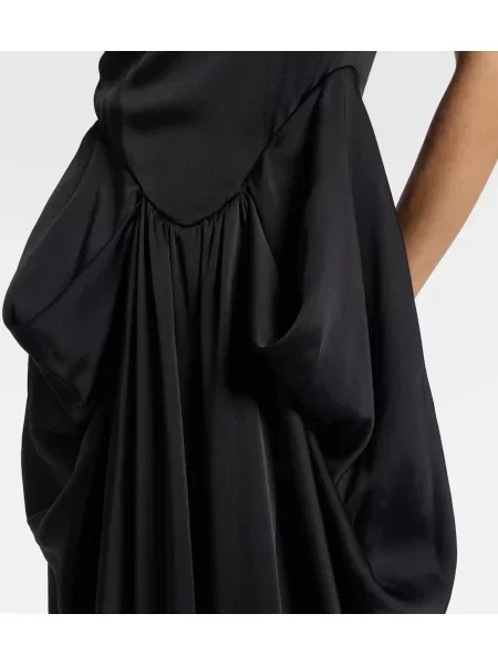 Rochie Stella Mccartney din satin drapată negru
