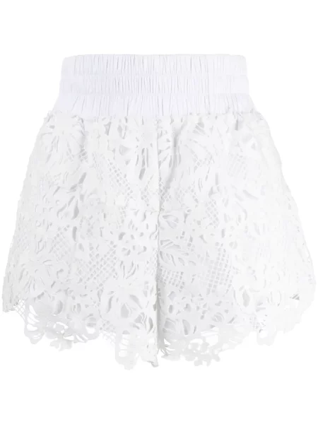 Pantaloni scurți Max & Moi din dantelă alb