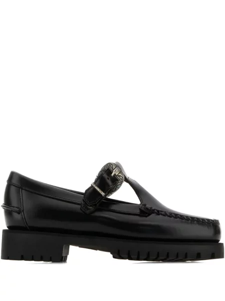 Pantofi loafer Sebago din piele cu cataramă negru