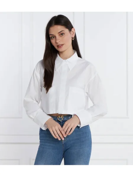 Pinko Cămașă | Cropped Fit alb