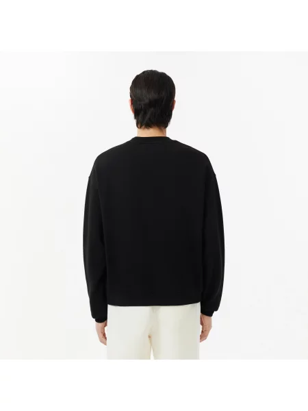 Lacoste Luźna Bluza Z Kapturem Francuskiej Produkcji czarna